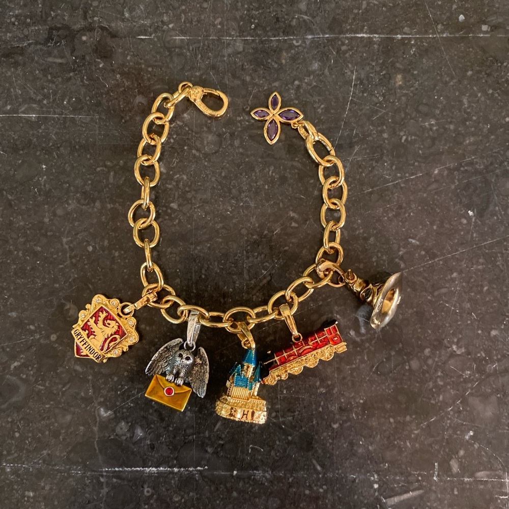 Harry Potter Gold Charm Bracelet